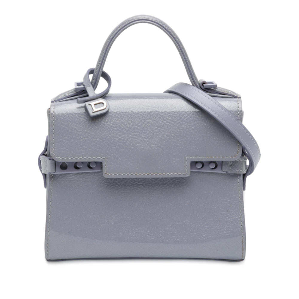 Pre-Loved Delvaux Micro Patent Tempete Satchel